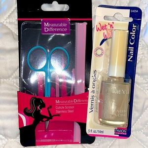 $5 add on Stainless steel cuticle scissors and nail polish set